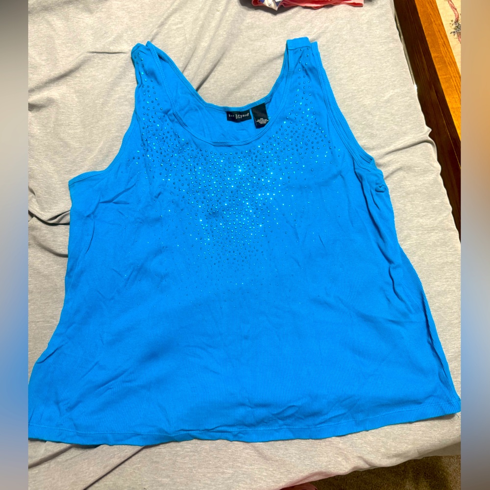 Bay Studio 2XL Vibrant Blue Tank Top